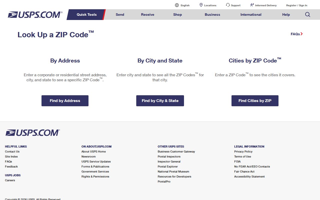 Walpole ZIP code directory USPS lookup modes