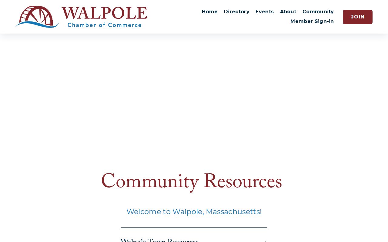 Walpole neighbor search Chamber community resources directory